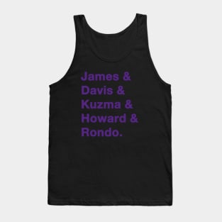 2020 LA Laker Greats Purple Tank Top